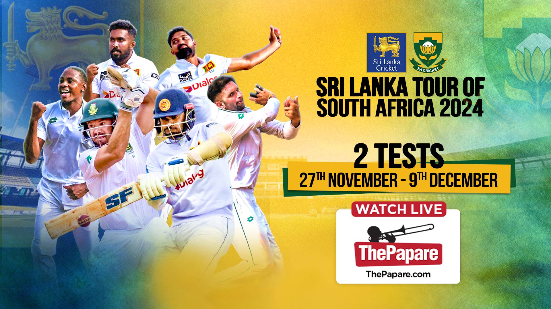 Live Sri Lanka Vs South Africa Sri Lanka Tour Of South Africa